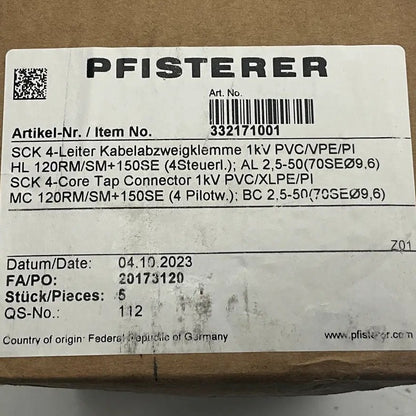 Pfisterer 332171001 SCK 4-Core Insulation Piercing Tap Connector-Insulation Piercing Tap Connector-Used Industrial Parts
