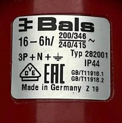 Bals 16-6h/ Industrial Appliance Socket-Industrial Appliance Socket-Used Industrial Parts