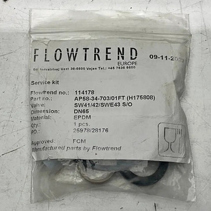 Flowtrend Sanitary Valve Service Kit - 114178-Sanitary Valve Service Kit-Used Industrial Parts