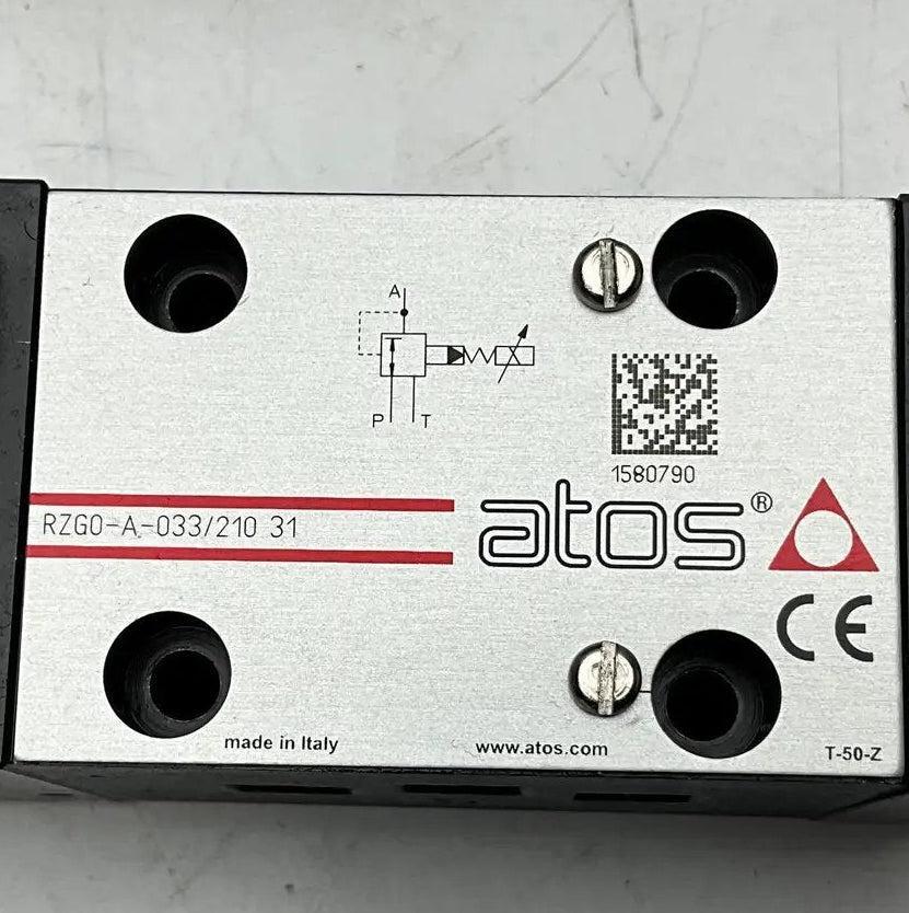 Atos RZG0-A-033/210 31 Digital Proportional Pressure Reducing Valve-Digital Proportional Pressure Reducing Valve-Used Industrial Parts