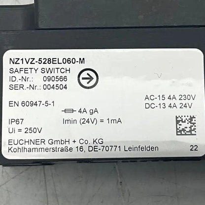 Euchner NZ1VZ-528EL060-M Safety Switch - 090566-Used Industrial Parts