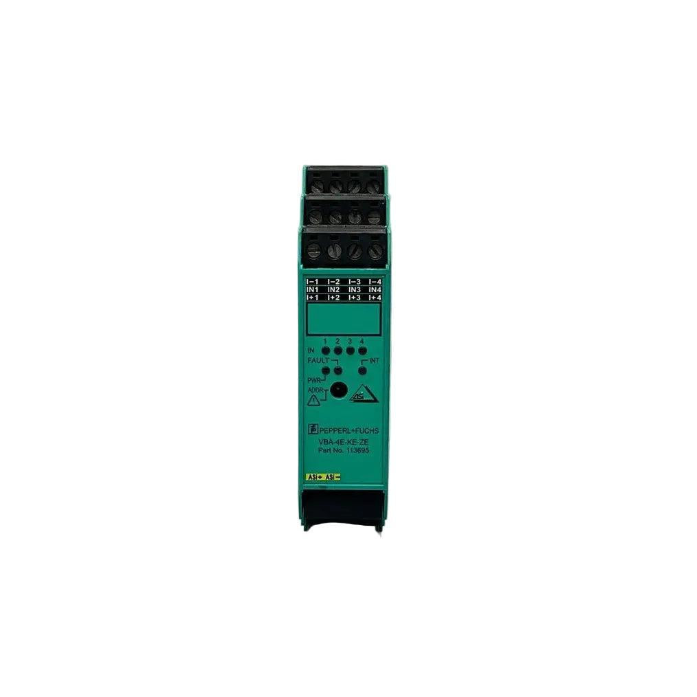 Pepperl+Fuchs VBA-4E-KE-ZE AS-Interface I/O Module-AS-Interface I/O Module-Used Industrial Parts