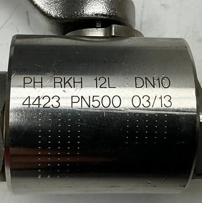 PH Industrie-Hydraulik RKH 12L Stainless Steel Ball Valve-Stainless Steel Ball Valve-Used Industrial Parts