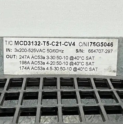 Danfoss MCD 3000 - 175G5046 Soft Starter - MCD3132-T5-C21-CV4-Used Industrial Parts
