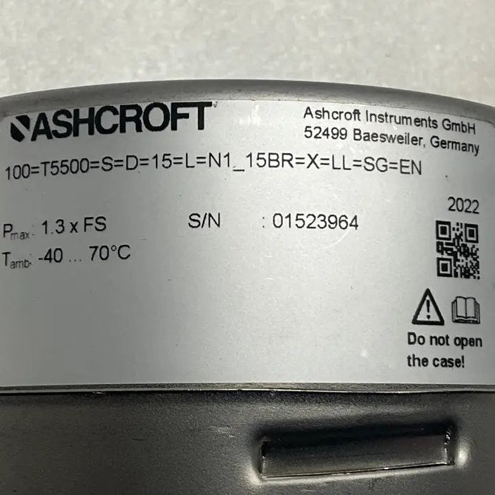 Ashcroft Instruments GmbH Stainless Steel Process Pressure Gauge: Ashcroft Instruments GmbH T5500 Plus Stainless Steel Process Pressure Gauge