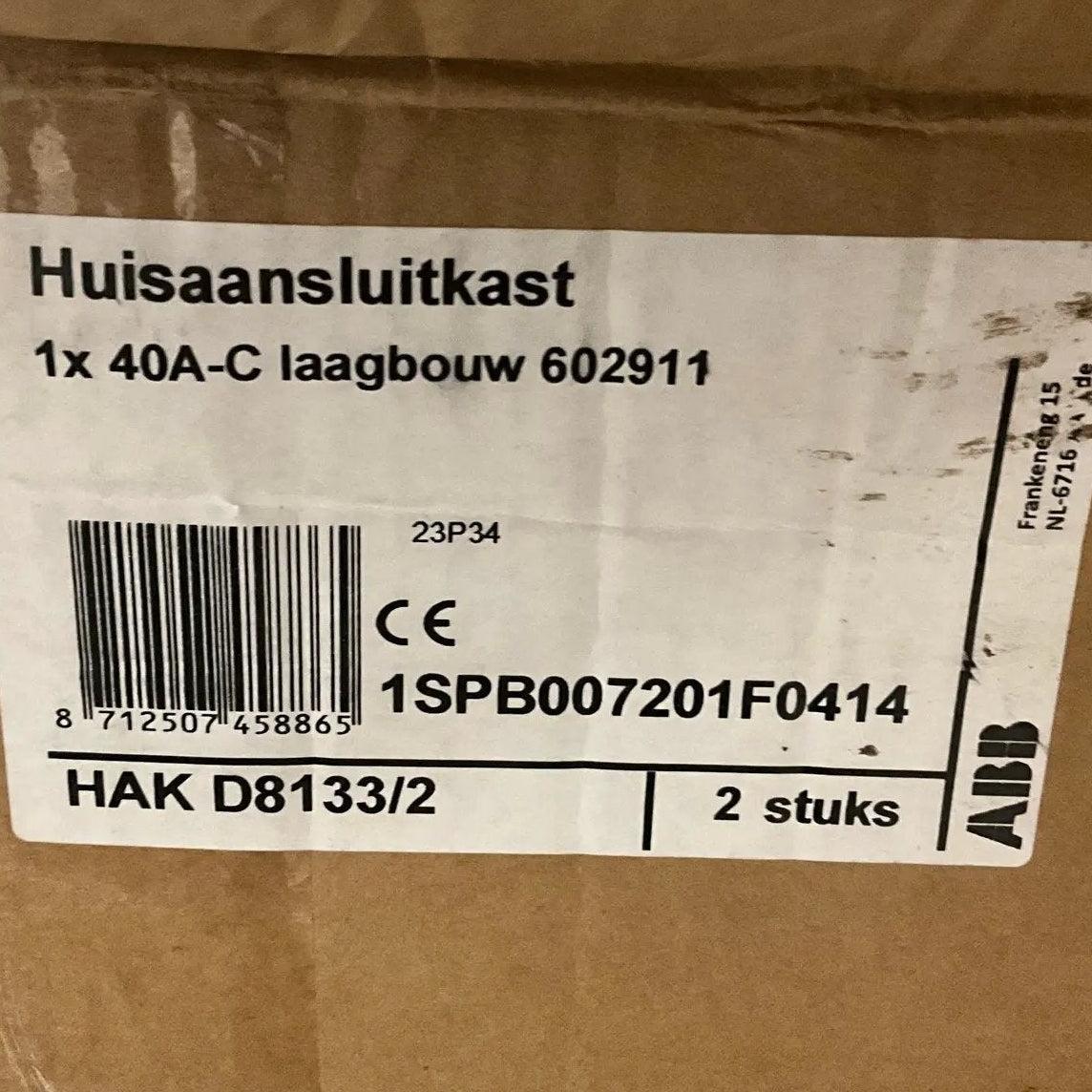 ABB HAK D8133/2 Single-Phase Fused Distribution Box-Single-Phase Fused Distribution Box-Used Industrial Parts