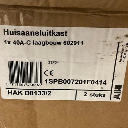 ABB HAK D8133/2 Single-Phase Fused Distribution Box-Single-Phase Fused Distribution Box-Used Industrial Parts