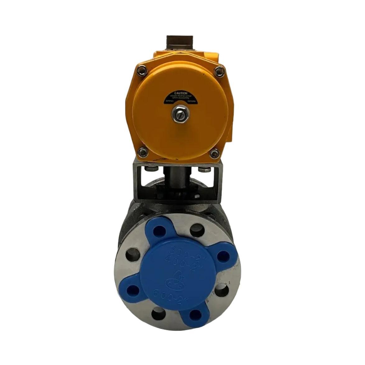 Emerson ES0200 Pneumatic Actuator with Kitz Corporation UTBZM-FS(C) Ball Valve Assembly-Pneumatically Actuated Ball Valve Assembly-Used Industrial Parts