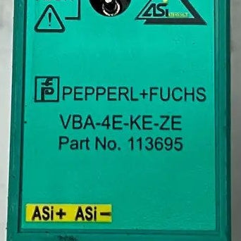 Pepperl+Fuchs VBA-4E-KE-ZE AS-Interface I/O Module-AS-Interface I/O Module-Used Industrial Parts