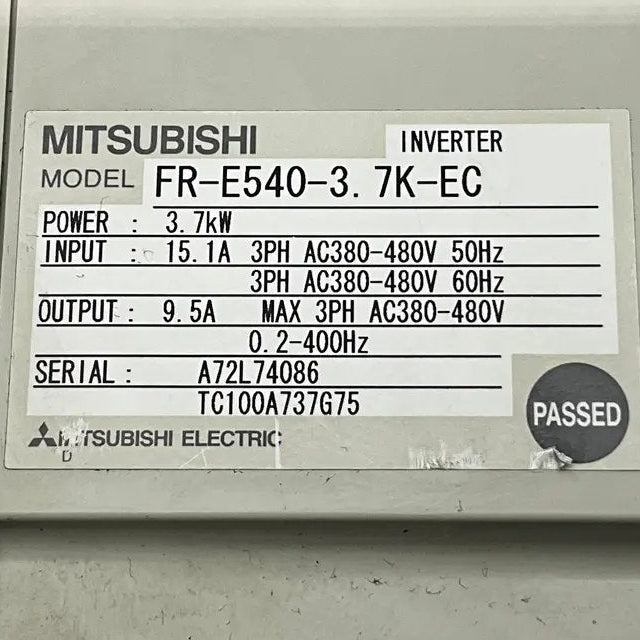 Mitsubishi E500 FR-E540-3.7K-EC AC Inverter - 3.7 kW-Used Industrial Parts