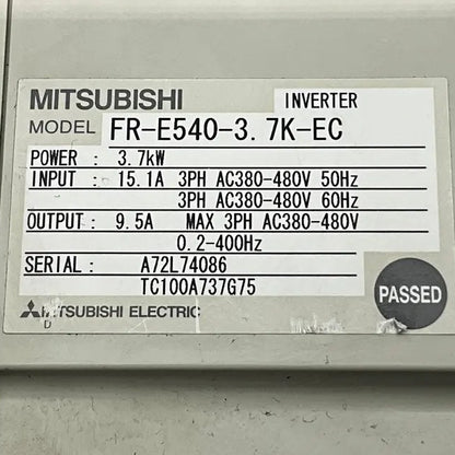 Mitsubishi E500 FR-E540-3.7K-EC AC Inverter - 3.7 kW-Used Industrial Parts