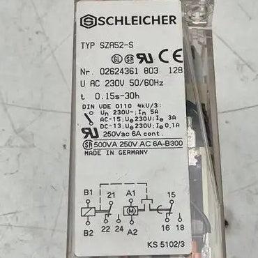 Schleicher SZA52-S Timer Relay-Timer Relay-Used Industrial Parts