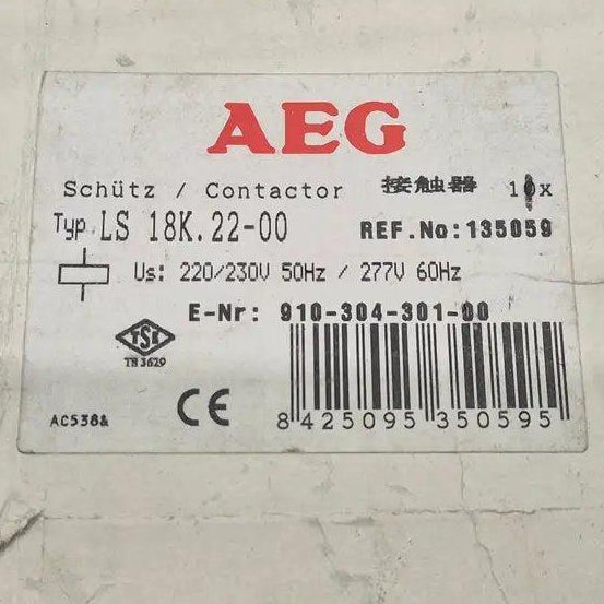 AEG LS18 K-22 Contactor-Auxiliary Contactor-Used Industrial Parts