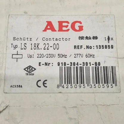 AEG LS18 K-22 Contactor-Auxiliary Contactor-Used Industrial Parts