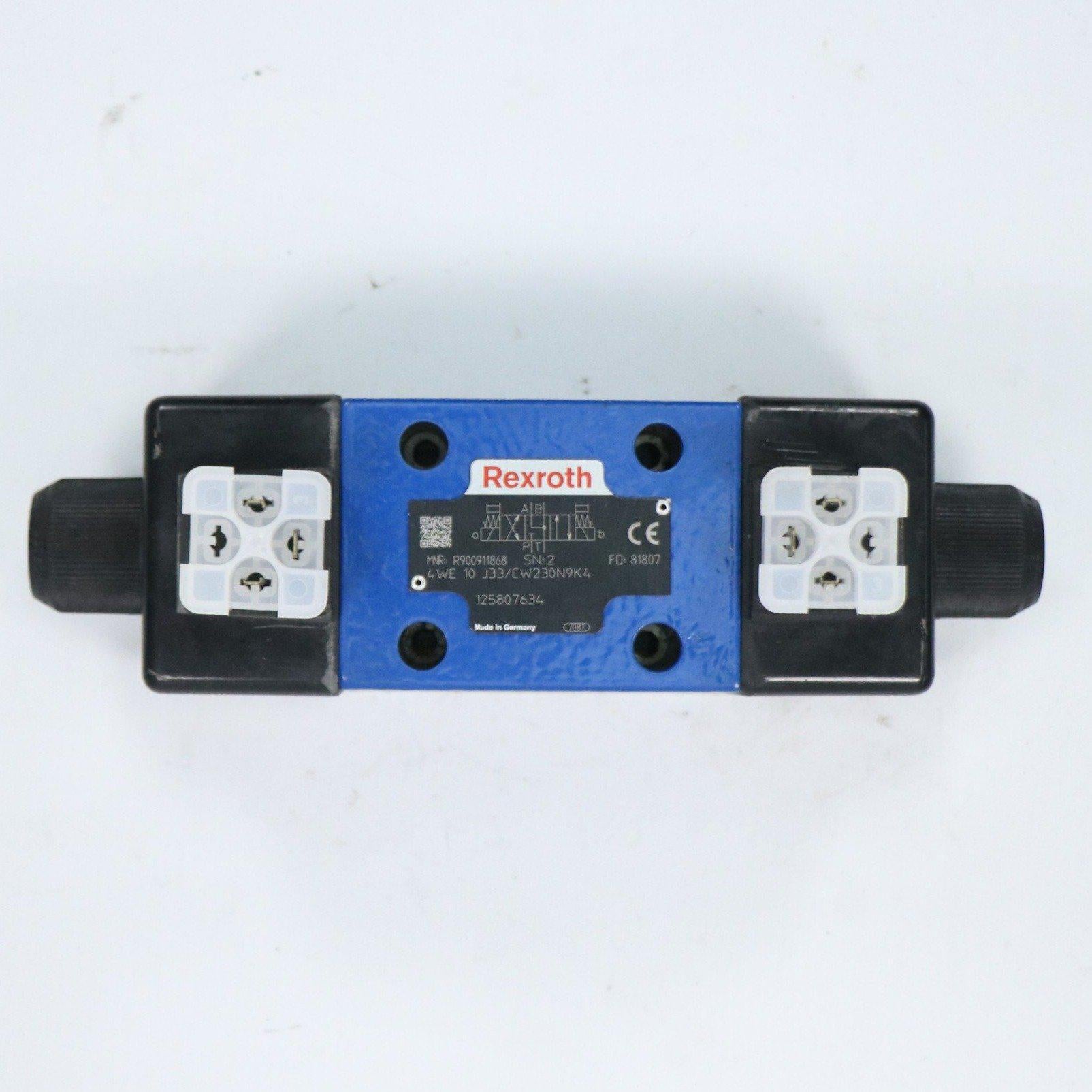 BOSCH / REXROTH 4WE 10 J33/CW230N9K4 SOLENOID DIRECTIONAL VALVE-Hydraulic-Used Industrial Parts