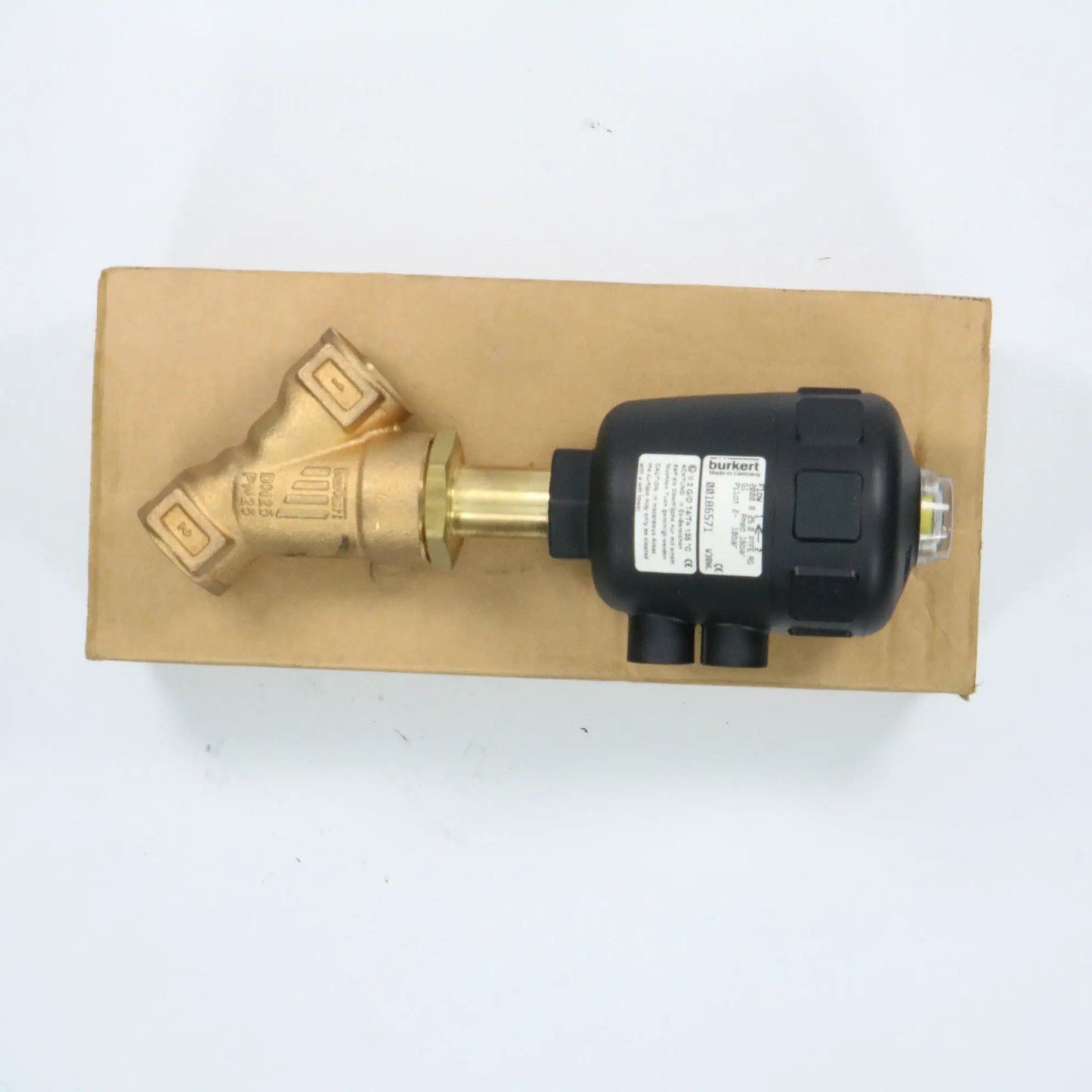 Burkert 00186571 W38ML NO Brass Valve DN25 G1"-Industrial-Used Industrial Parts