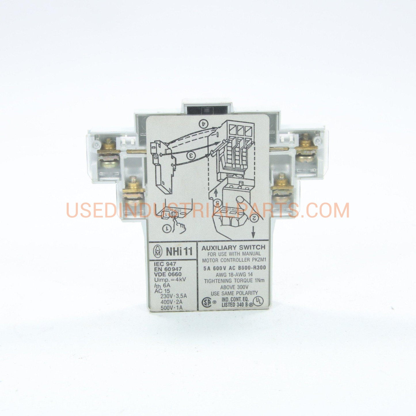 KLOCKNER MOELLER NHI11 AUXILIARY CONTACT-Electric Components-AA-04-04-Used Industrial Parts