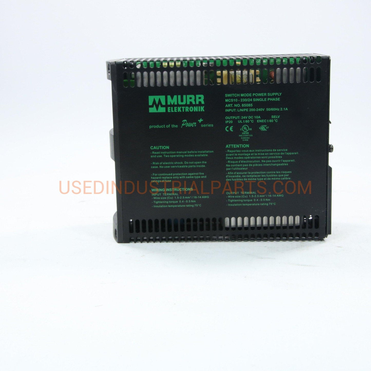 MURR ELEKTRONIK SWITCH MODE POWER SUPPLY MCS10-230/24-Power Supply-AB-03-07-Used Industrial Parts