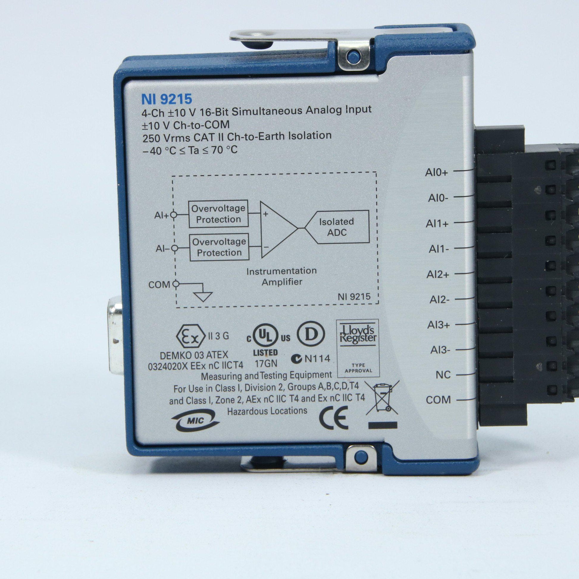 National Instruments NI-9215 cDAQ Simultaneous Analog Input Module-Testing and Measurement-Used Industrial Parts