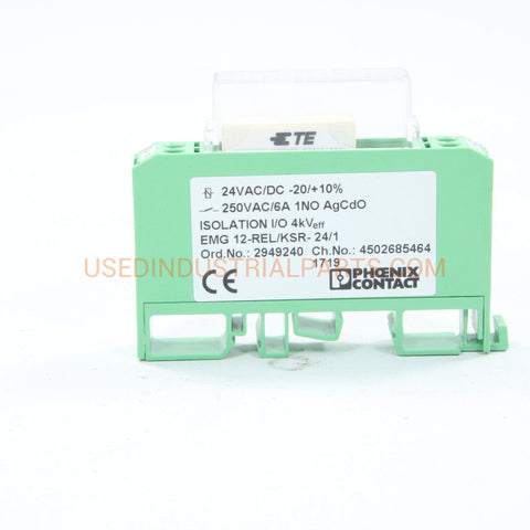 Image of PHOENIX CONTACT EMG 12-REL/KSR- 24/1 - 2949240 Relay Module-Electric Components-AB-03-07-Used Industrial Parts