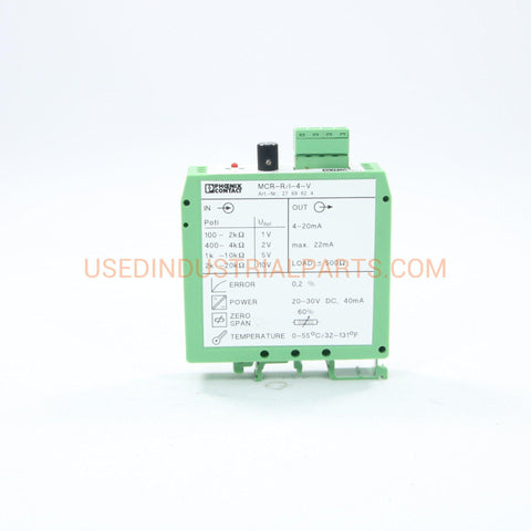 PHOENIX CONTACT MCR-R/I-4-V RESISTANCE TRANSDUCER-Electric Components-AB-03-07-Used Industrial Parts