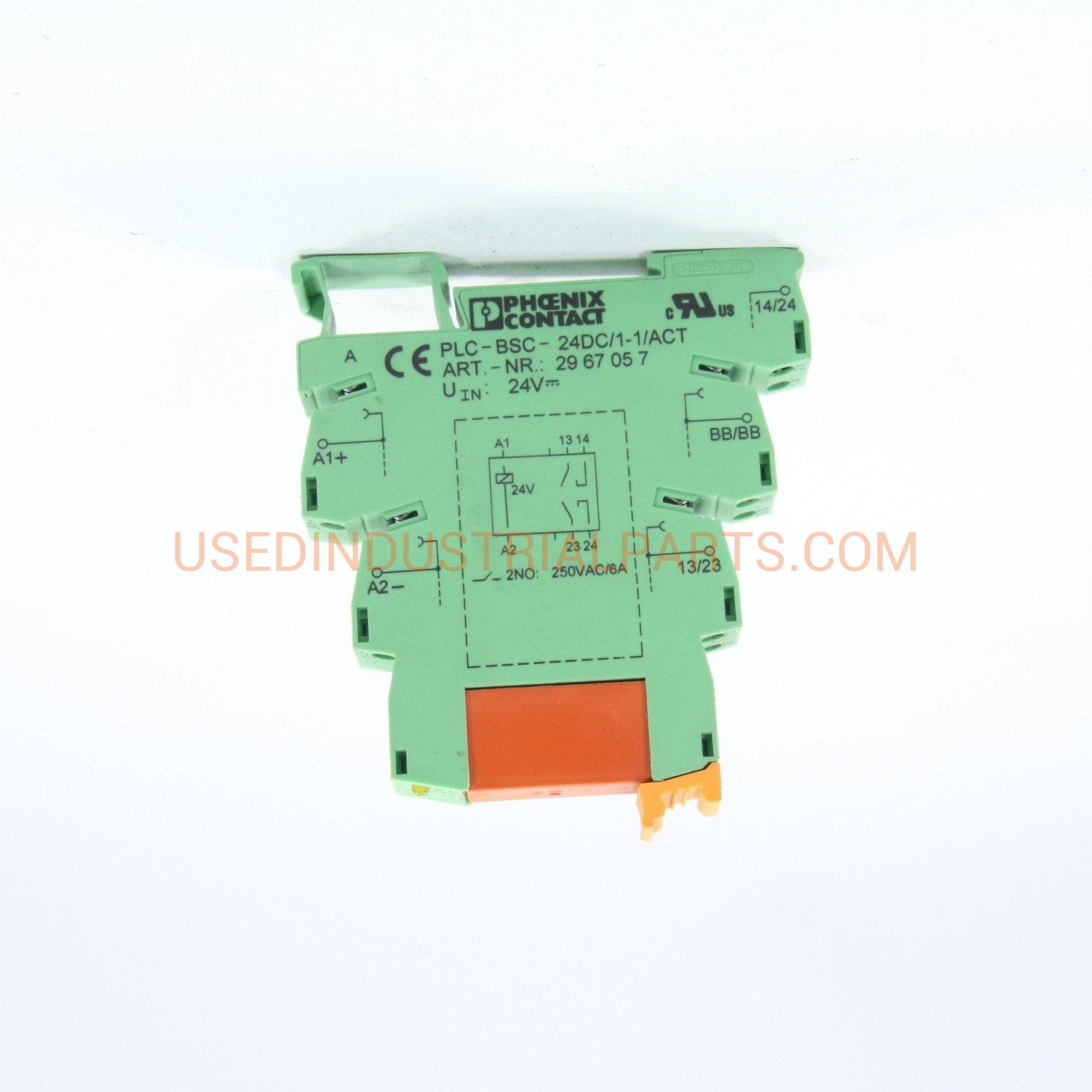 PHOENIX CONTACT PLC-BSC-24DC/1-1/ACT RELAY BASE-Electric Components-AB-04-07-Used Industrial Parts