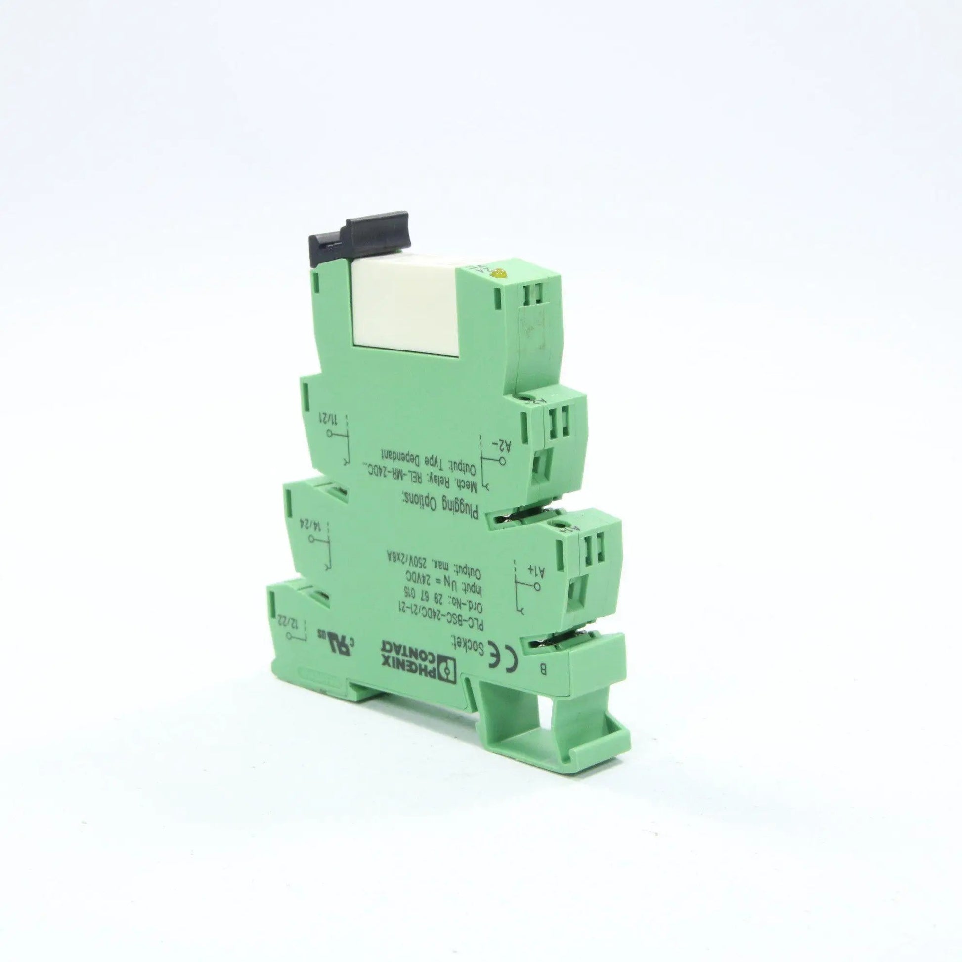 PHOENIX CONTACT PLC-BSC-24DC/21-21 RELAY BASE-Electric Components-AB-04-07-6152423467473-Used Industrial Parts