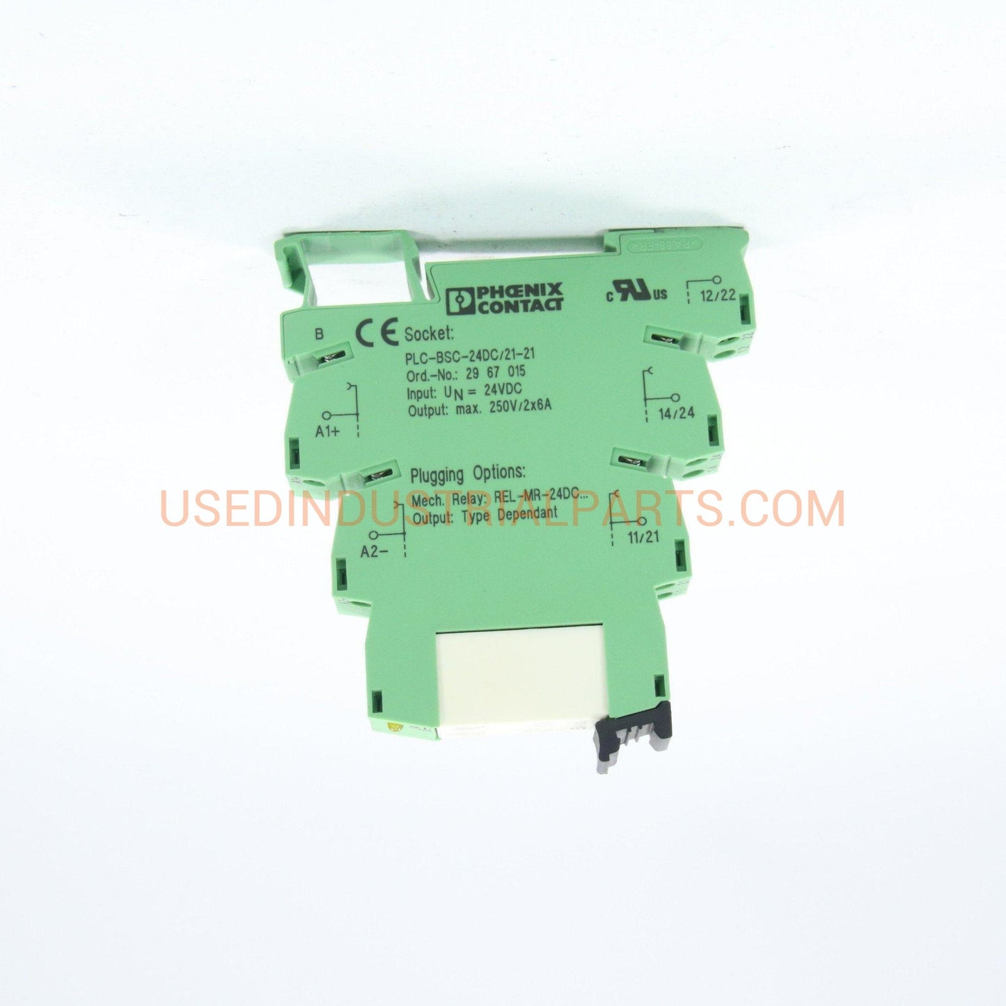 PHOENIX CONTACT PLC-BSC-24DC/21-21 RELAY BASE-Electric Components-AB-04-07-Used Industrial Parts