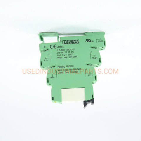Image of PHOENIX CONTACT PLC-BSC-24DC/21-21 RELAY BASE-Electric Components-AB-04-07-Used Industrial Parts