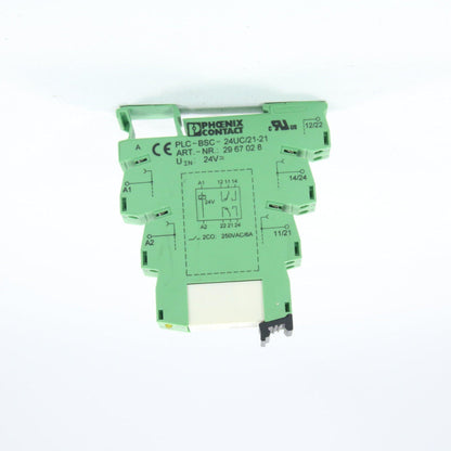 PHOENIX CONTACT PLC-BSC-24UC/21-21 RELAY BASE-Electric Components-Used Industrial Parts