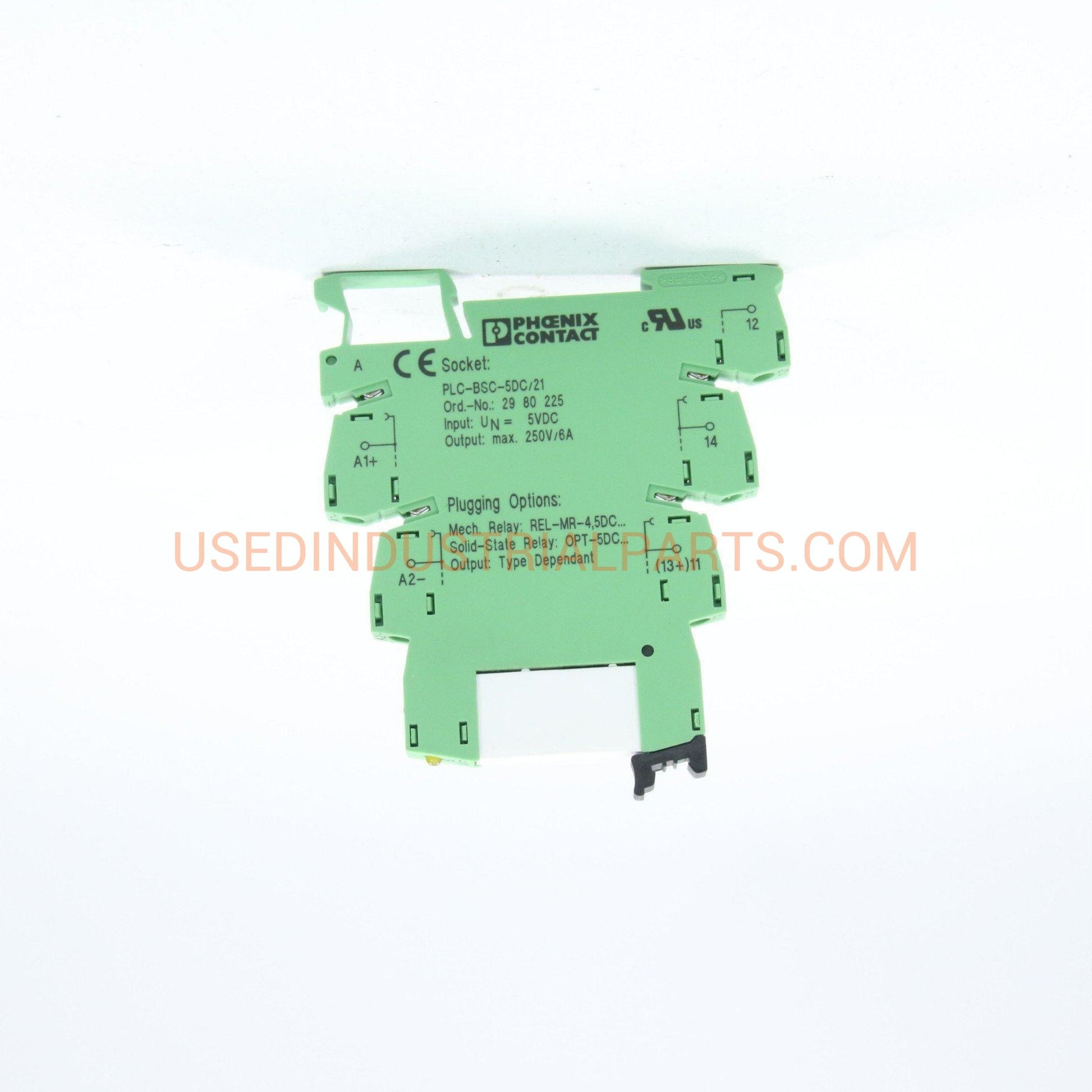 PHOENIX CONTACT PLC-BSC-5DC/21 RELAY BASE-Electric Components-AB-04-07-Used Industrial Parts