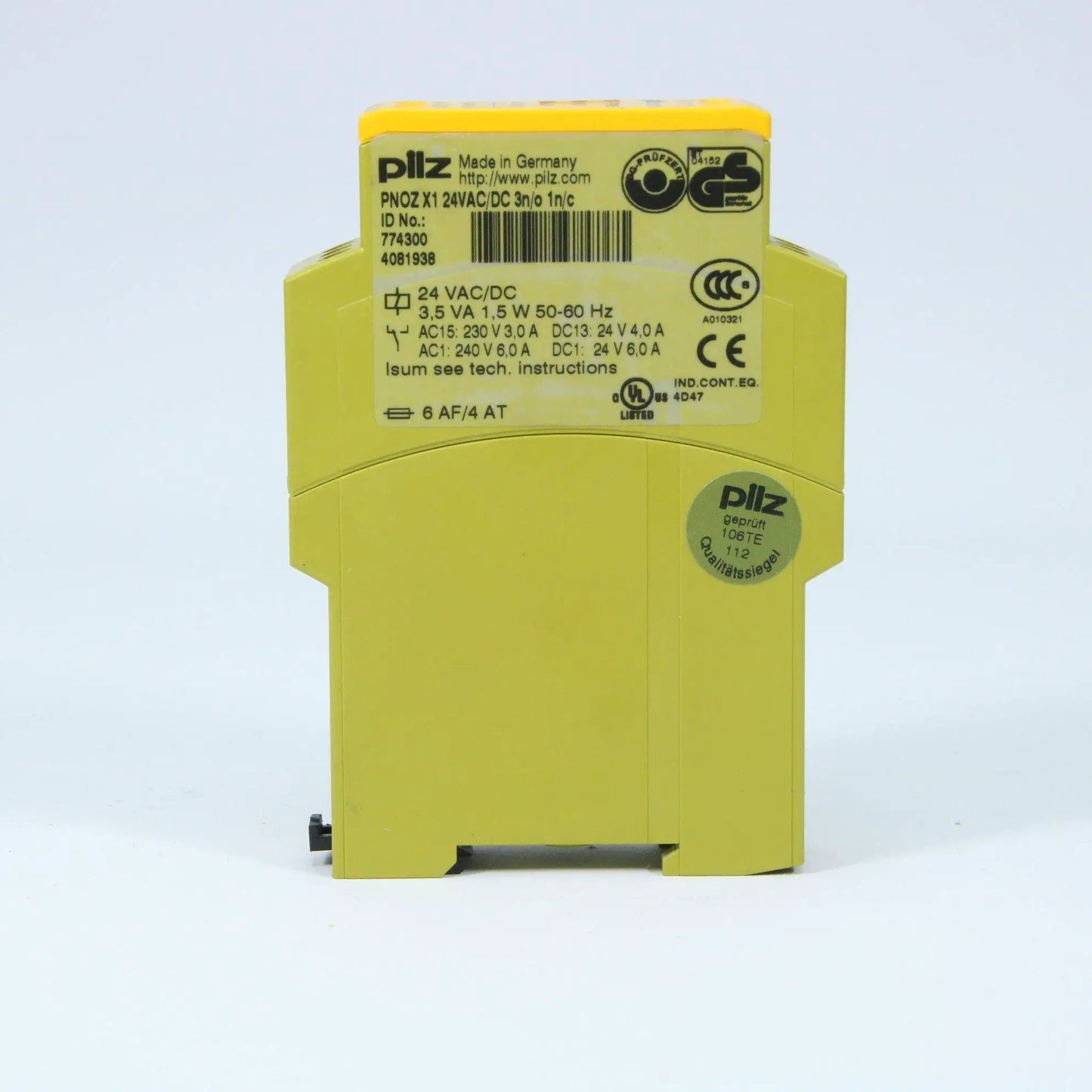 Pilz PNOZ X1 24VAC/DC 3n/o 1n/c 774300-Safety Relay-Used Industrial Parts
