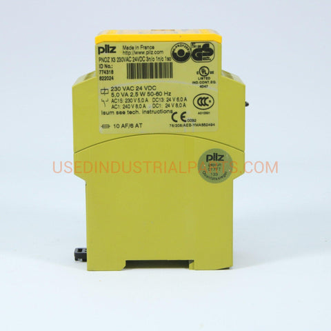 Image of Pilz PNOZ X3 230VAC 24VDC 3n/o 1n/c 1so 774318-Electric Components-AA-01-05-Used Industrial Parts