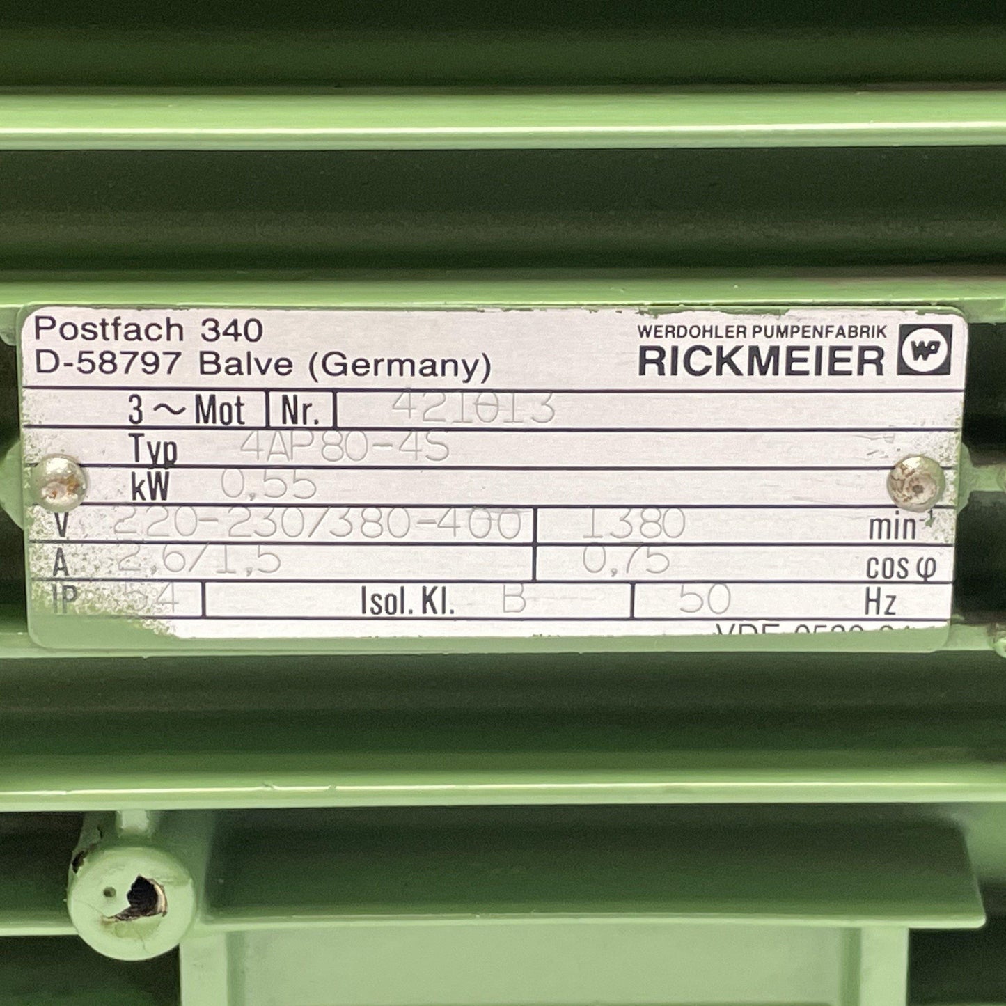 Rickmeier Hydraulic pump set R25-16 FL-Z-Pump-Used Industrial Parts