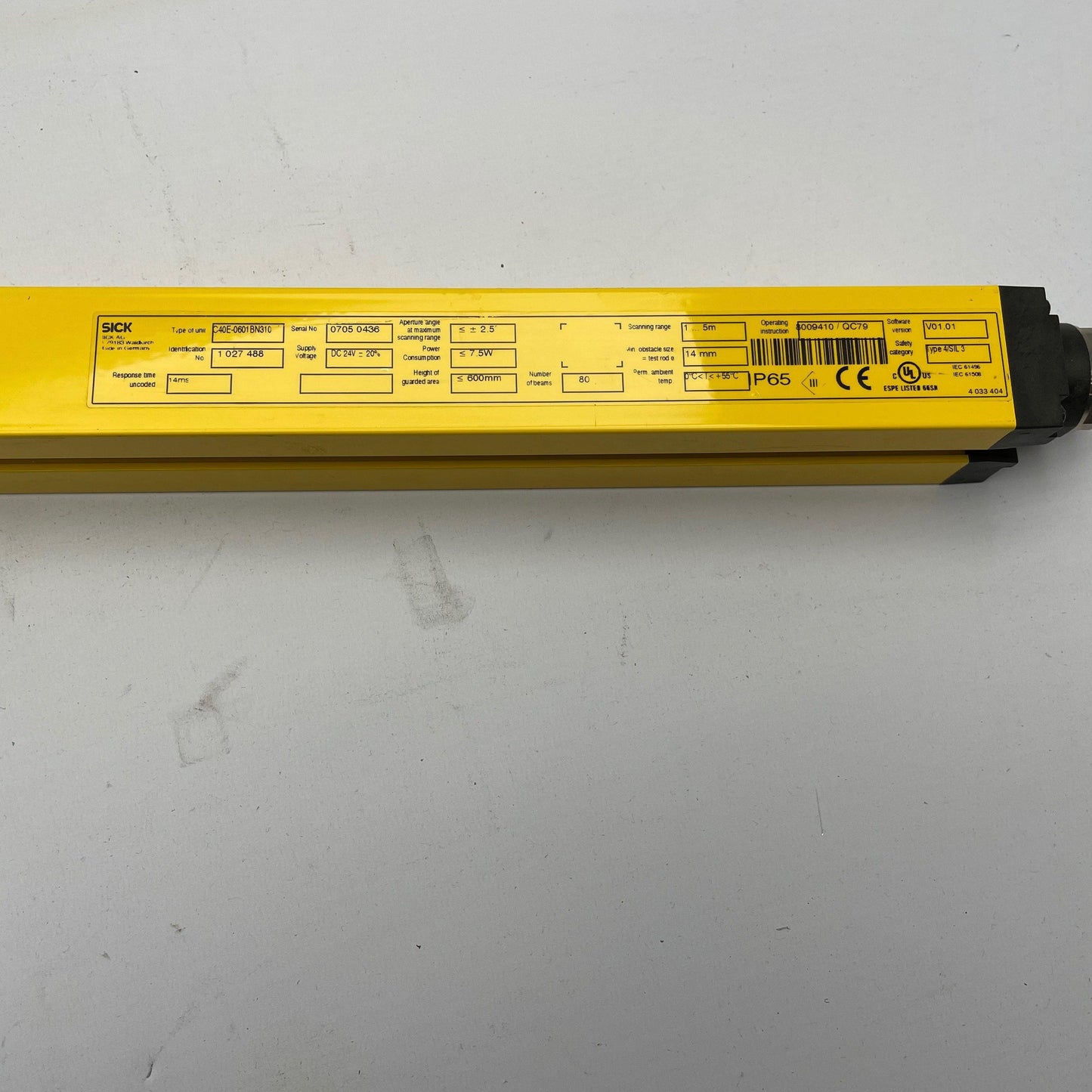 SICK C4000 Eco C40E-0601BN310 Receiver-Light Curtain-Used Industrial Parts