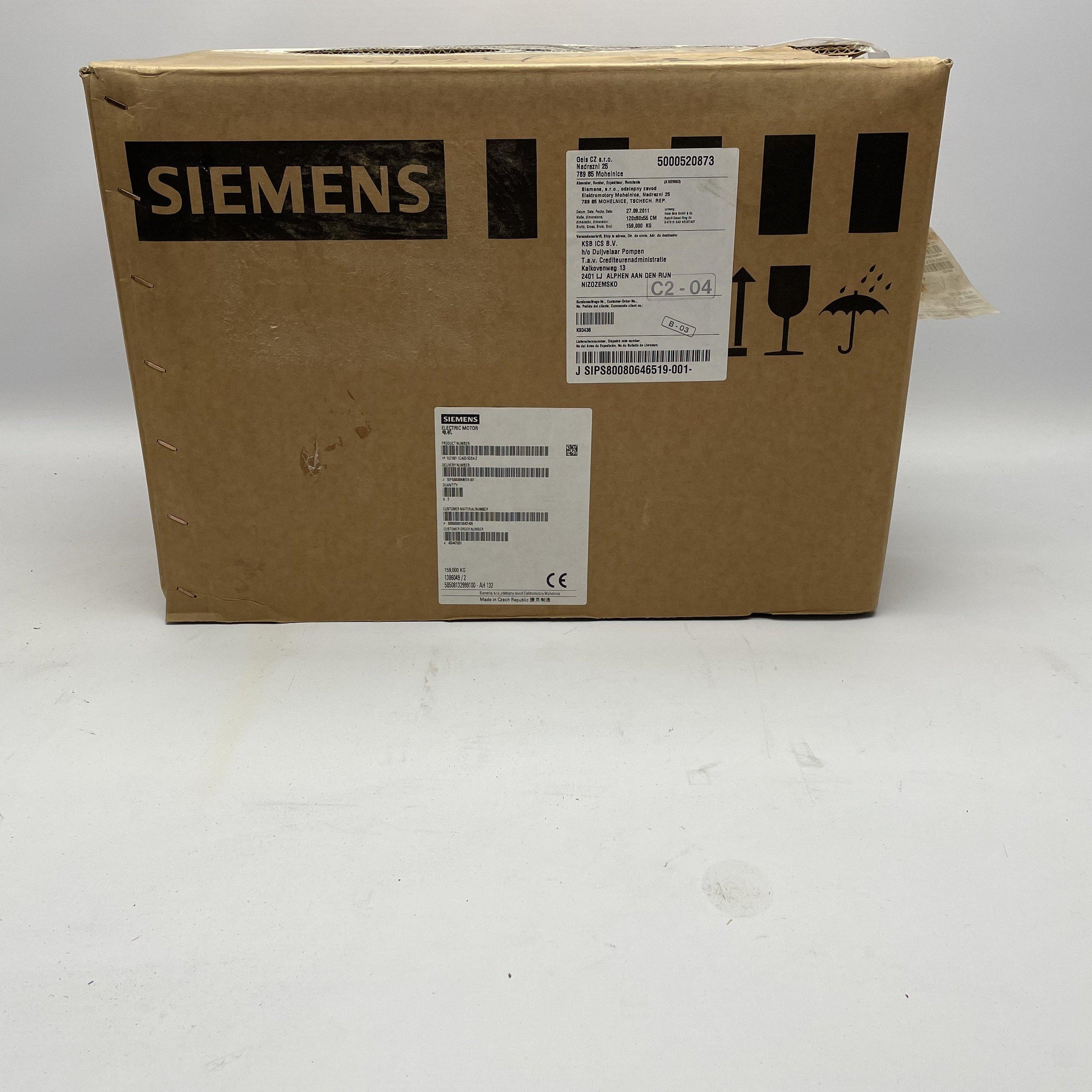 Siemens 1LE10011CA03GB4Z UD 1109/1386049-Electric Motors-Used Industrial Parts