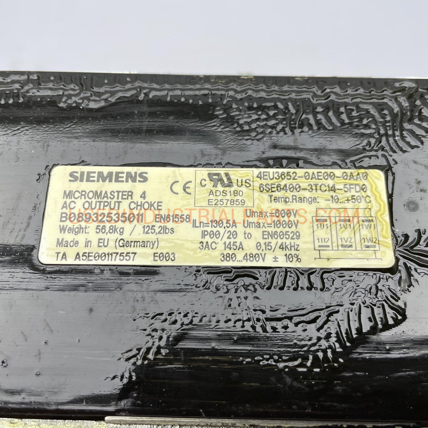 Siemens Micromaster AC output choke 1P SE6400-Electric Components-EA-02-02-Used Industrial Parts