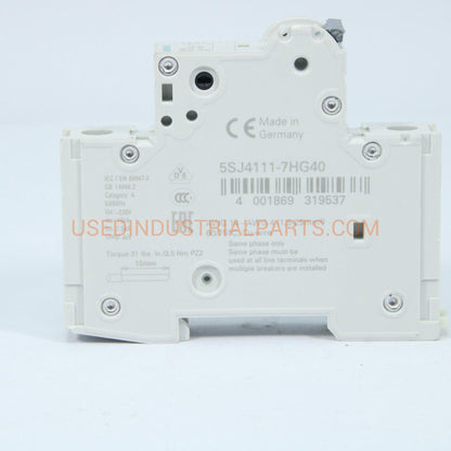 Siemens Miniature circuit breaker 5SJ41 5A-Electric Components-AA-01-06-Used Industrial Parts