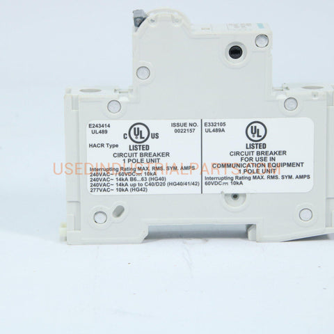 Image of Siemens Miniature circuit breaker 5SJ41 5A-Electric Components-AA-01-06-Used Industrial Parts